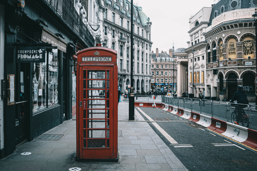 telefone da inglaterra, vemelhro