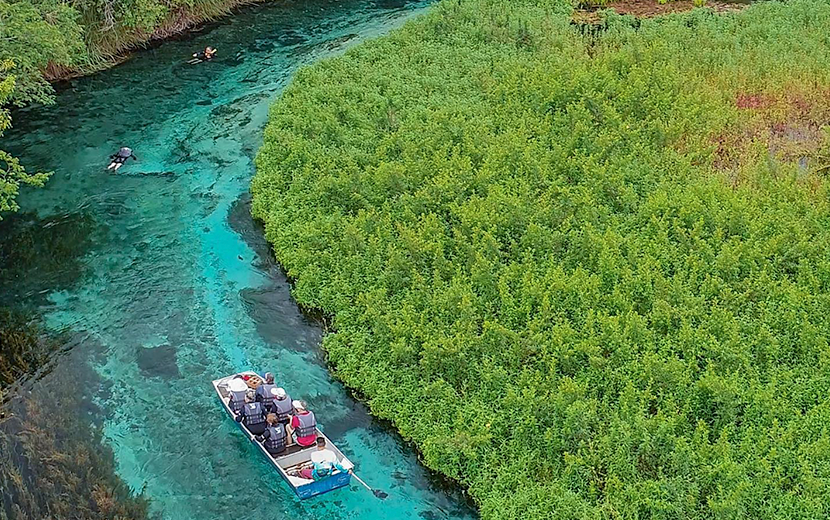 rio sucuri, azul cristalino visto de cima